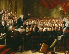 Benjamin Robert Haydon Oil painting of William Smeal addressing the Anti-Slavery Society at their annual convention china oil painting image